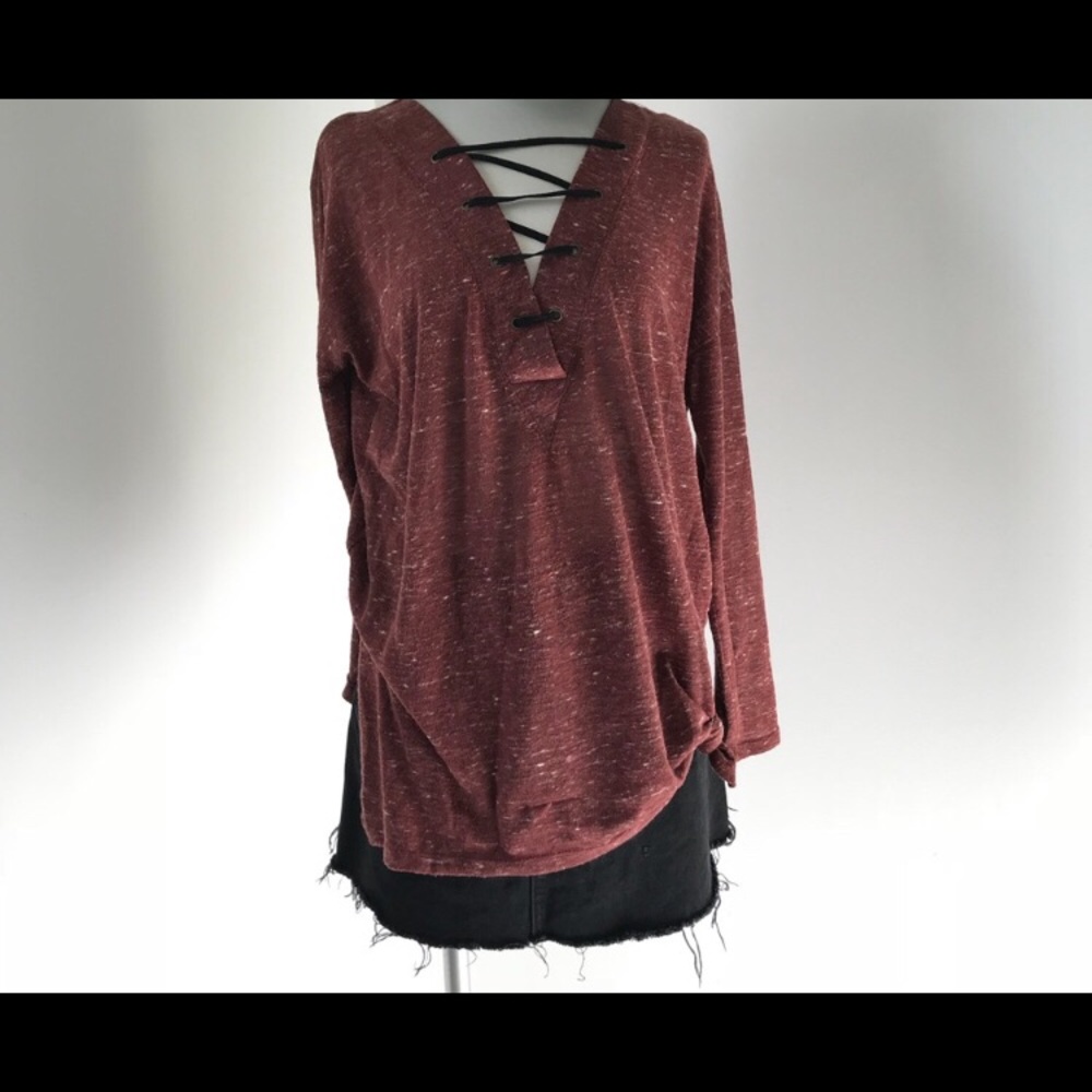 Lush lace up long sleeve